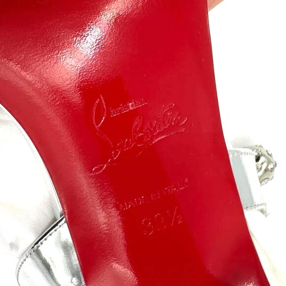 Christian Louboutin ATMOSPHERIA Jewel Crystal Mirrored Sandals Heels Shoes - Picture 13 of 15